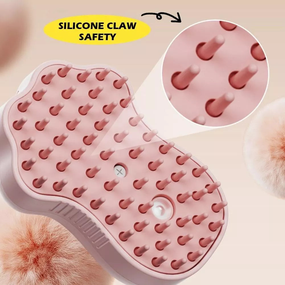 Electric pet spray comb with UV light and steam cleaning feature for dogs and cats