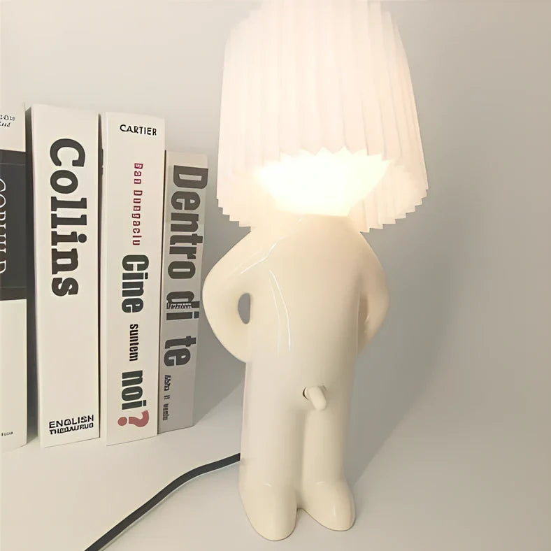 Shy Little Boy Reading Lamp in various colours with adjustable 11-15W wattage and ABS construction