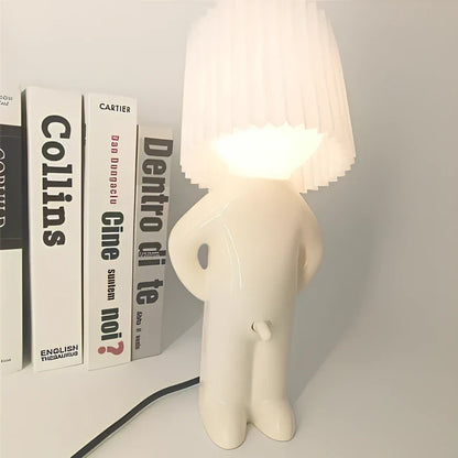 Shy Little Boy Reading Lamp in various colours with adjustable 11-15W wattage and ABS construction