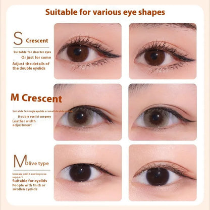 Double eyelid stickers roll with transparent lace adhesive patches for creating natural eyelid creases