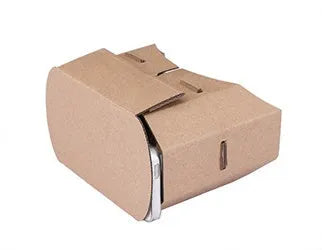 Virtual glasses: 3D carton VR glasses for mobile phones, corrugated paper construction, 153cm by 83cm size
