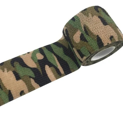 Camouflage Non-woven Elastic Bandage with self-adhesive feature for secure wound coverage