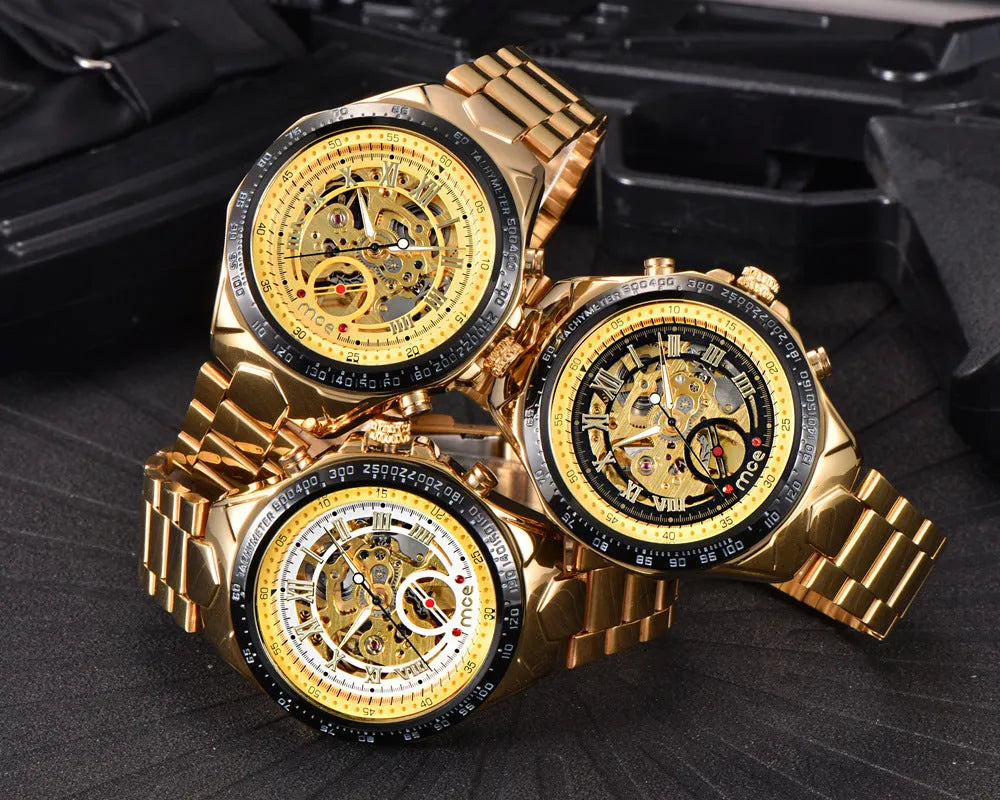Men's MCE mechanical watch with explosion-proof case in one of four available colours.