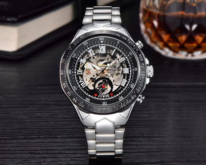 Men's MCE mechanical watch with explosion-proof case in one of four available colours.