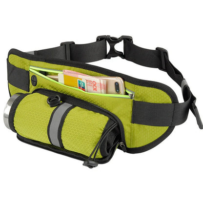 Multifunctional running waist bag sports belt with adjustable belt and water bottle pocket