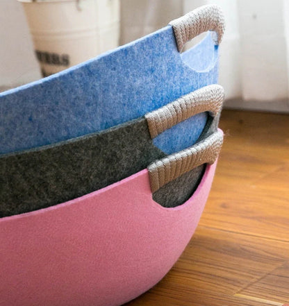 Pet Perch Cat Scratcher Bed House in various colors with zipper design and throw pillow