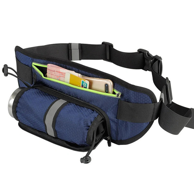Multifunctional running waist bag sports belt with adjustable belt and water bottle pocket