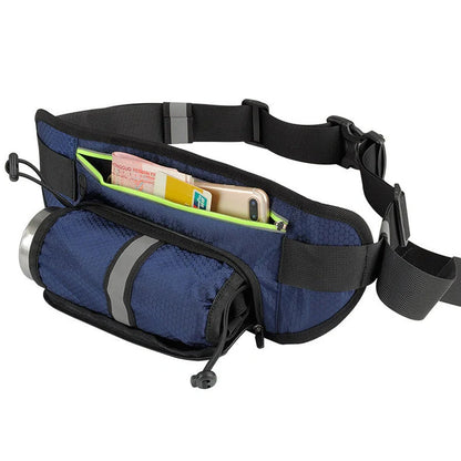 Multifunctional running waist bag sports belt with adjustable belt and water bottle pocket