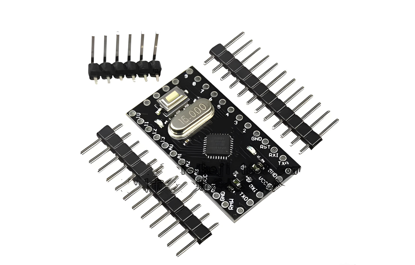 Mini Pro Professional Version microcontroller circuit board showing digital and analog ports