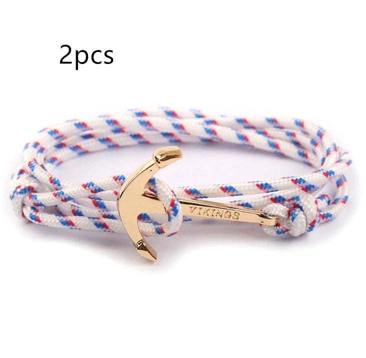 Unisex Pirate Anchor Bracelet with detailed nautical design, perfect for sea lovers and fashion enthusiasts.