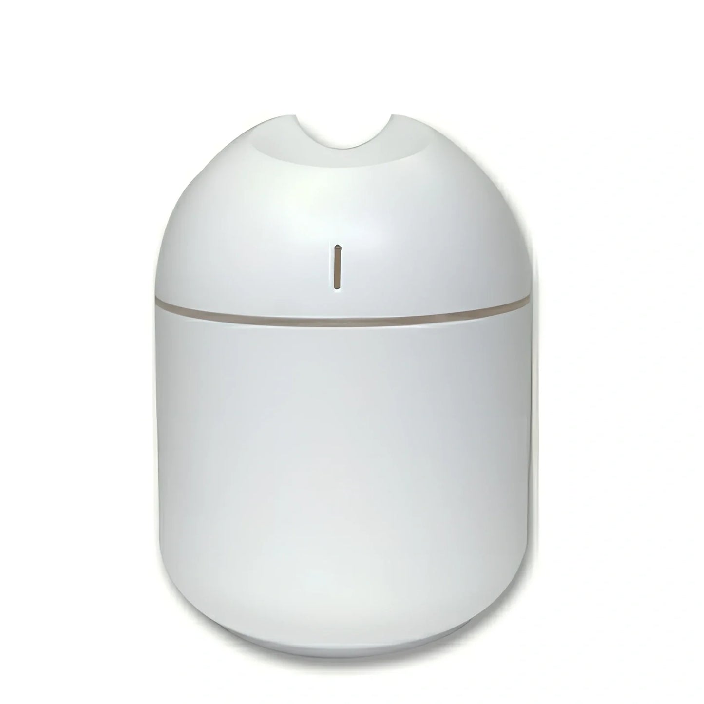 White aromatherapy humidifier with 1-litre tank and USB cable for room moisture control
