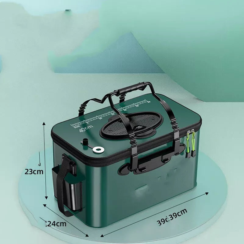 Thickened EVA Fish Protection Bucket with options for oxygen pump and multiple sizes