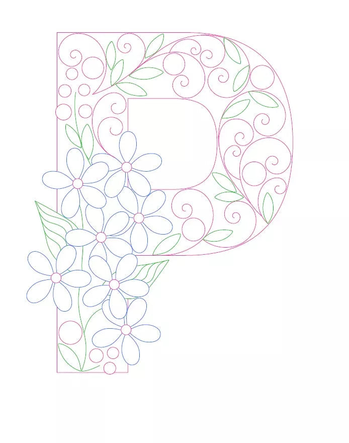 Paper Filigree Painting Kit - Letters for detailed art projects, includes A-Z templates