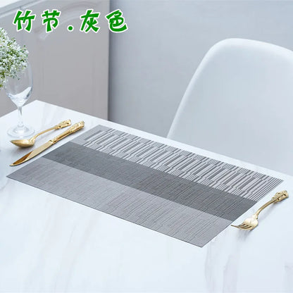 PVC kitchen sink mat with non-slip backing in gradient bamboo pattern, 30x180cm size