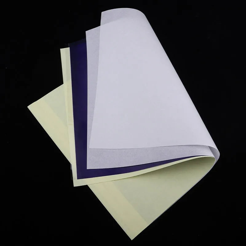 Tattoo transfer paper quadruple copy A4 sheets with transfer paste gel for clear stencil creation