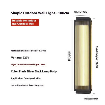 Stainless steel outdoor wall lamp for garden and courtyard lighting