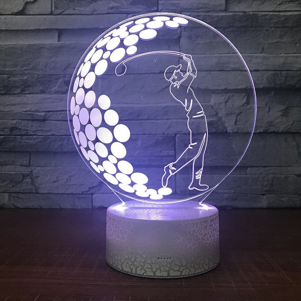 3D night light with acrylic shade and touch remote control operation for corridors and bedrooms