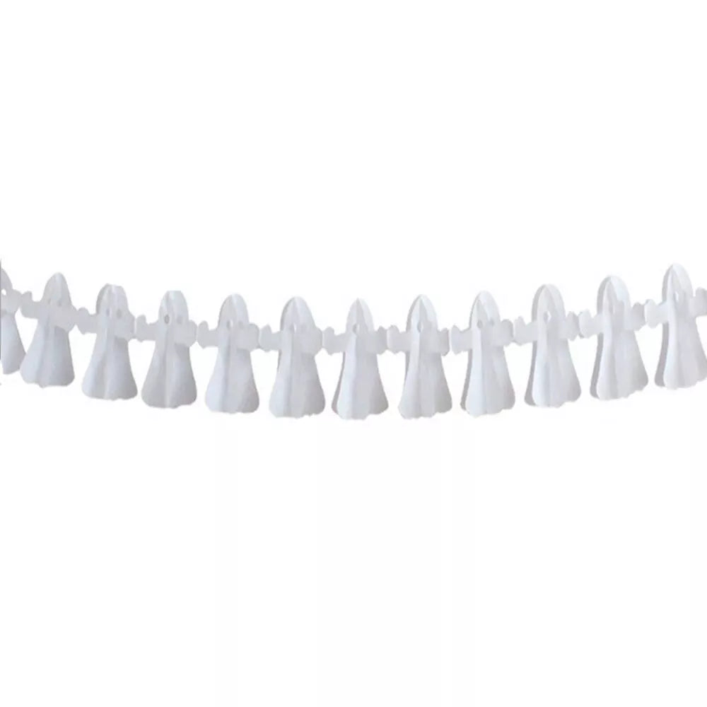 Halloween Paper Pull Flower decoration with yellow and black squash garland design