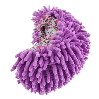 Chenille mop slippers in various colors for easy home cleaning