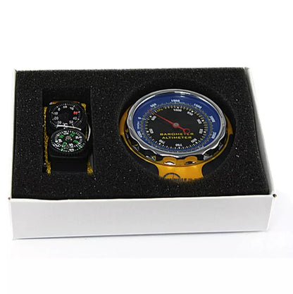 BKT381 Portable Mountaineering Altimeter with Multi-Function Pointer in Yellow