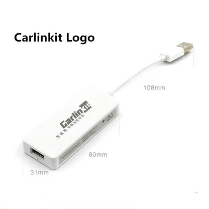 Android car navigation Apple CarPlay USB adapter module in black and white colour options