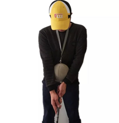 Smart Inflatable Ball Swing Trainer in gray and black, designed for sports training