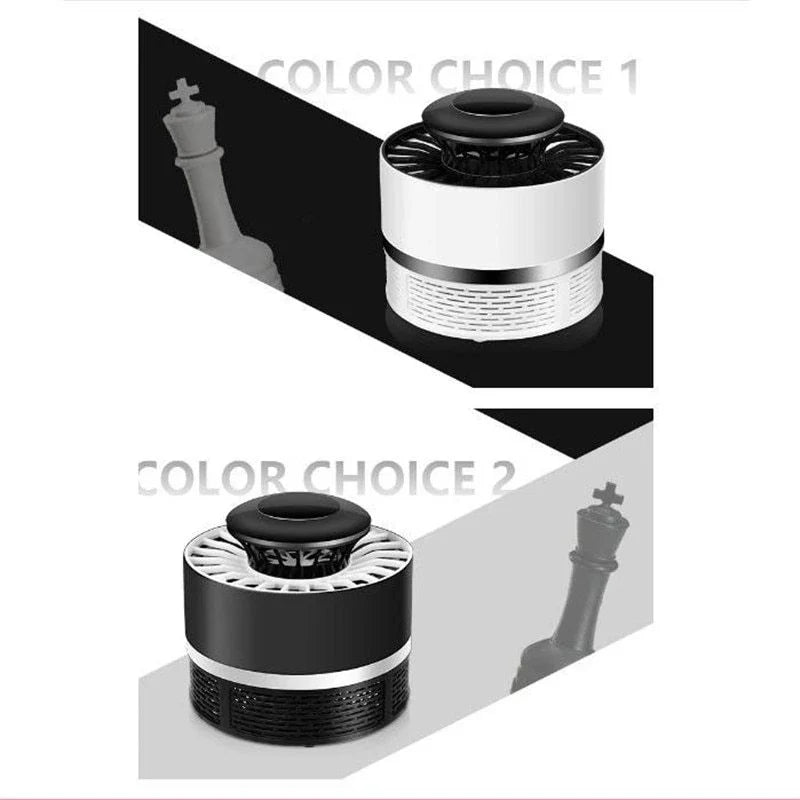 Quiet Mosquito Repelling Lamp - Effective insect zapper with low-noise fan, 360-400nm purple light, and automatic on/off sensor