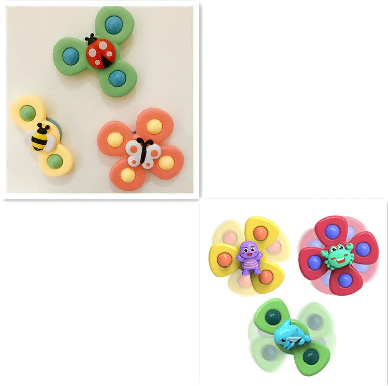 Kids insect spinner rattle bath toy for toddlers, durable and waterproof