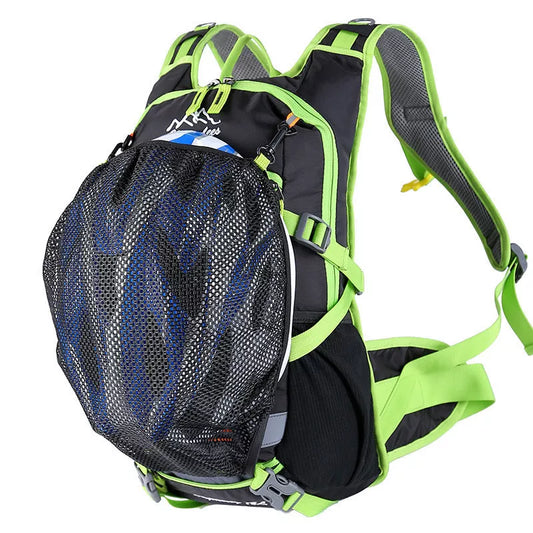 Compact nylon bicycle backpack in five colors, under 20L capacity, ideal for cycling essentials