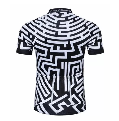Labyrinth Cycling Jersey with high-wick fabric and full-length zipper for adjustable ventilation