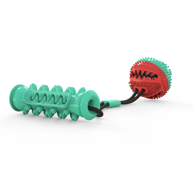Pet Training Ball and Molar Stick Toy Set with Pull Rope for Dog Training and Interactive Play, 8.5cm Ball and 12cm Stick
