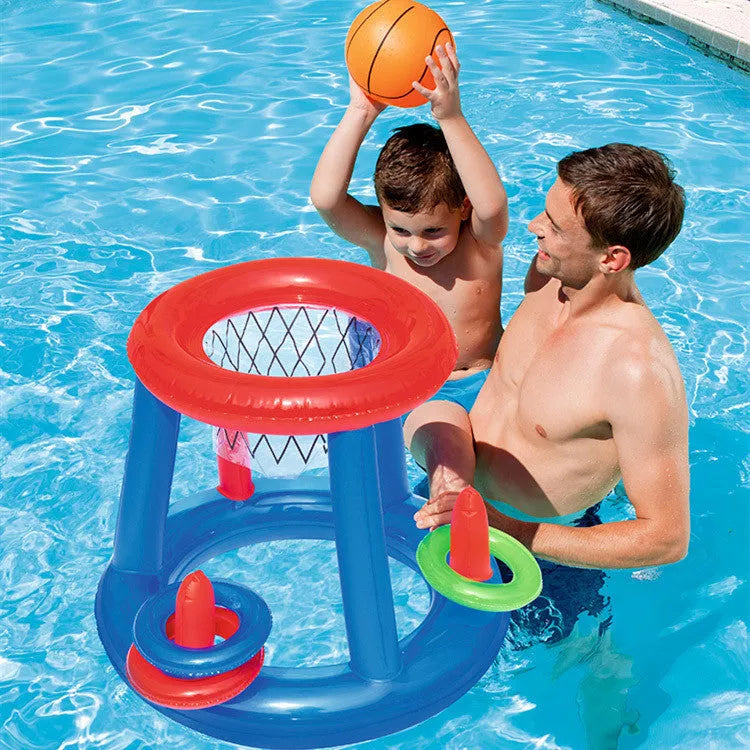 Inflatable basketball hoop with water shooting game for kids, made from environmental protection PVC