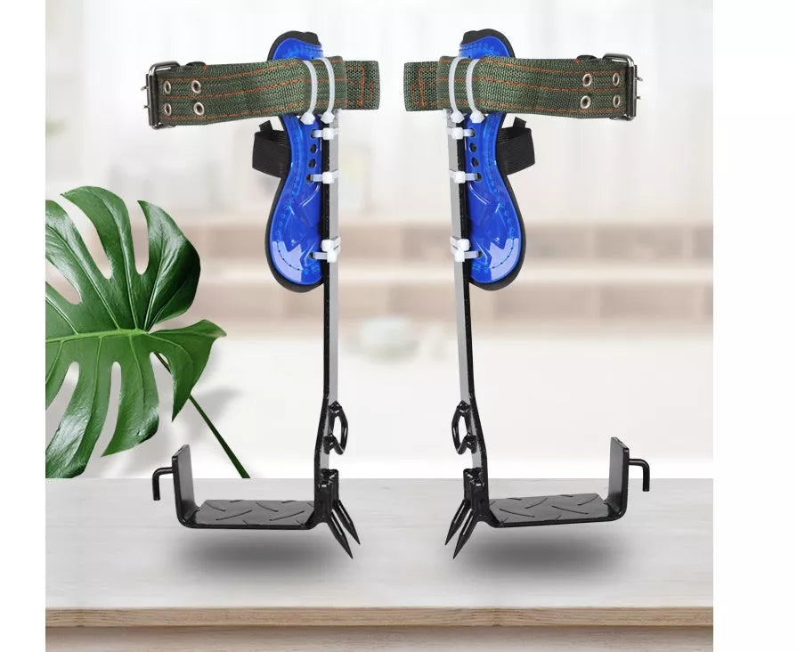 Upgraded stainless steel tree climbing belt with five claws for secure climbing