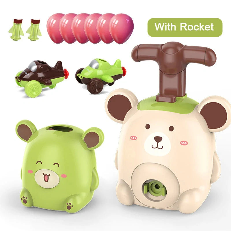 Inertia Flying Power Balloon Car in various designs, perfect for educational play