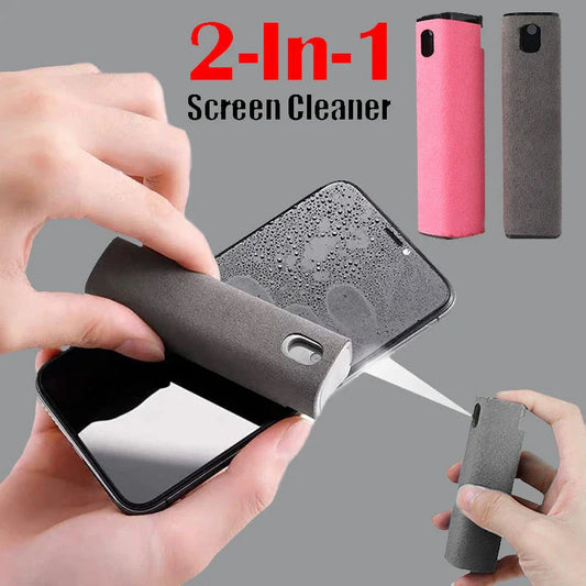 All-in-One Screen Cleaner Kit - Portable, Reusable, and Safe for Phones, Tablets, Laptops, and TVs