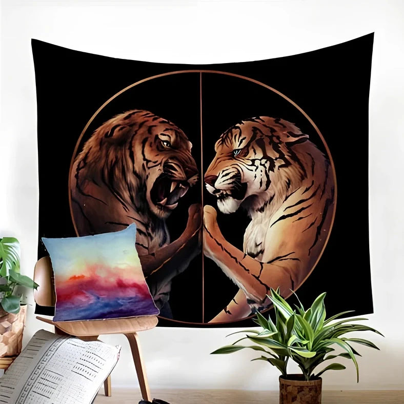 Plush polyester wall tapestry in 150x200cm size, hanging as home decor with soft textured fabric