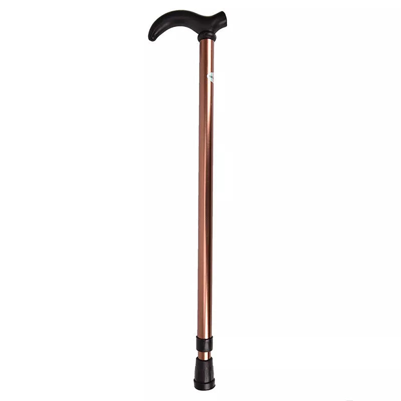 Adjustable aluminum telescopic walking stick with rubber tips in multiple colors