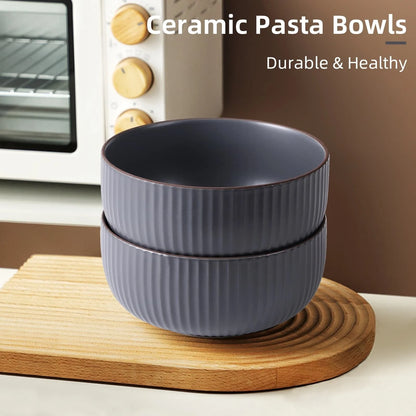 Elegant 4-piece ceramic bowl set, perfect for cereals, salads, and more. Microwave, oven, and dishwasher safe.