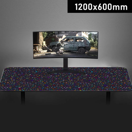 Gaming computer mouse pad with heat transfer technology showing cloth surface and rubber base