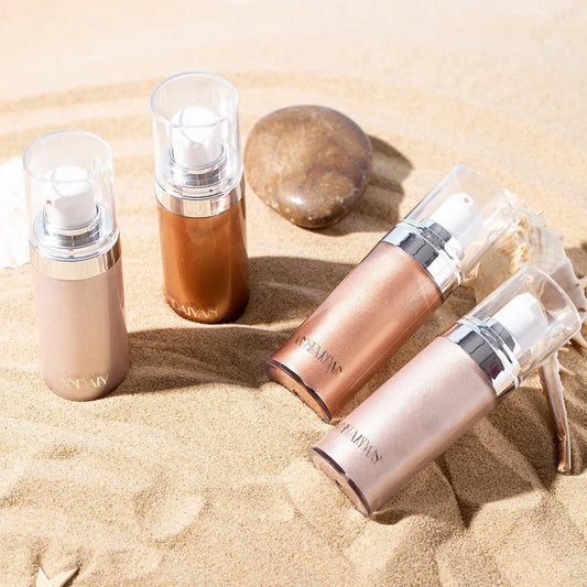 Liquid highlighter makeup bottle with 20ml capacity for face and body application