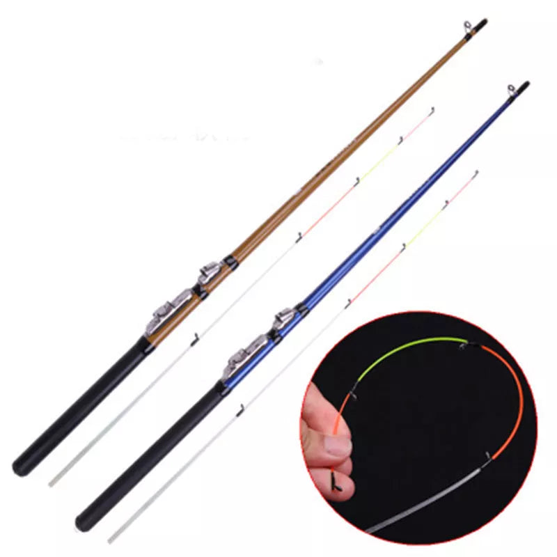 Blue FRP fishing rod boat raft rod with hard tuning, lengths 1.5m and 1.3m