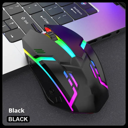 Wired USB e-sports gaming mouse in black or white, large plastic photoelectric desktop mouse