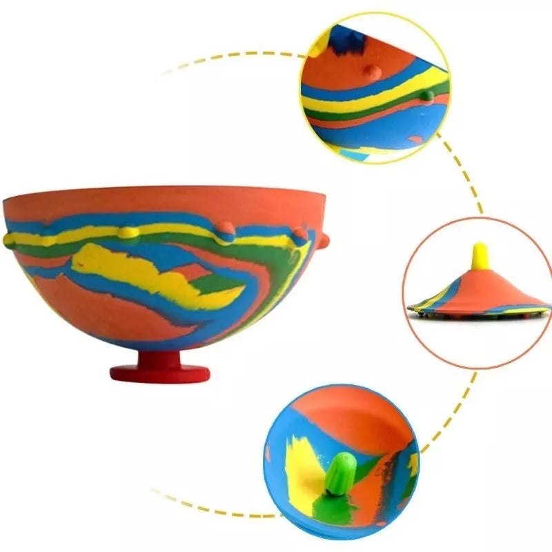 Camouflage Bounce Rubber Popping Bowls for outdoor fun