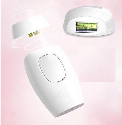 Powerful laser hair removal system with adjustable intensity levels, skin sensor, and versatile usage for face, bikini, underarms, and more