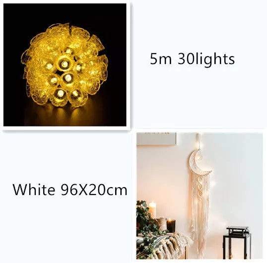 20 light bells solar string with warm white glow for outdoor decoration