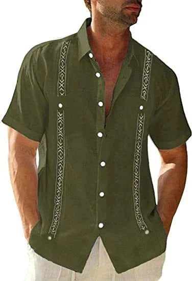Premium Guayabera casual shirt for men in various colors and sizes, featuring soft, breathable fabric and unique Cuban-inspired design