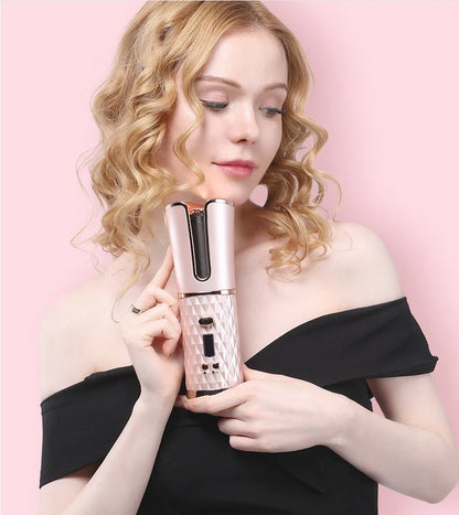 Multifunctional Automatic Wireless Curling Iron with LCD display and cordless design