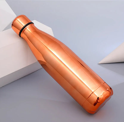 Stainless steel thermal water bottle with 500ml capacity and vacuum insulation technology