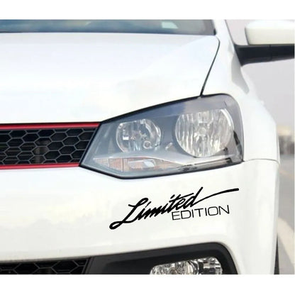 Reflective plastic bumper sticker measuring 16cm by 3.8cm with British English text