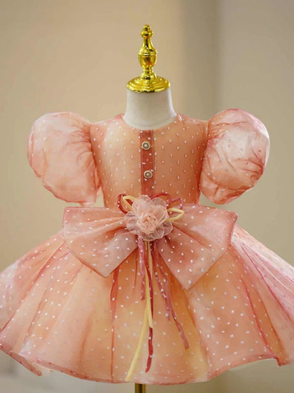 Orange children's pettiskirt for hosting, sizes 90cm to 160cm, with dress included